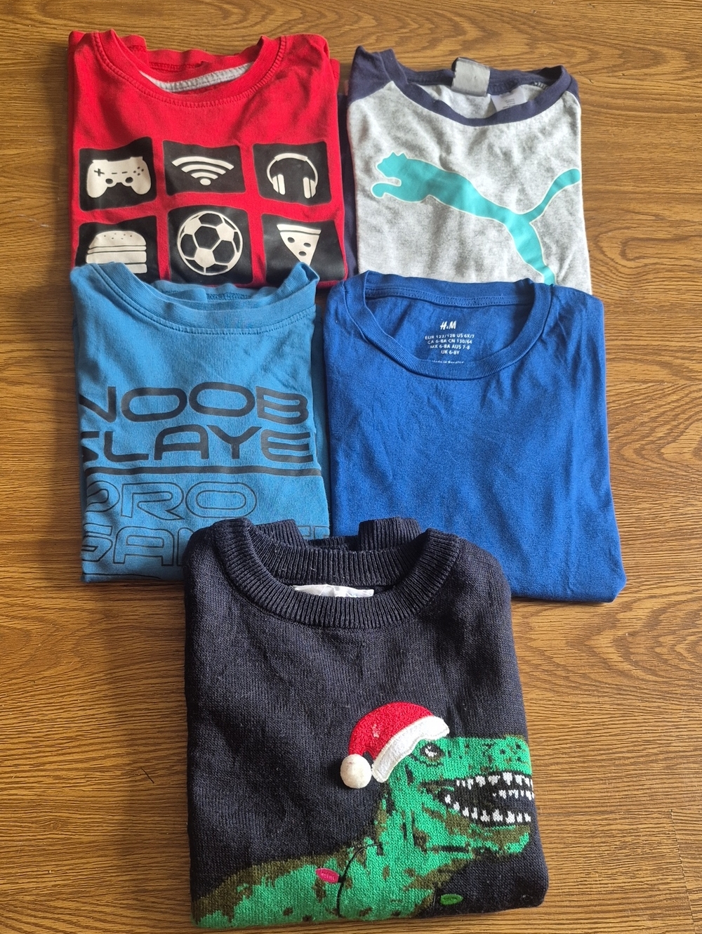 Kids Size 6 Clothing Bundle | H&M Puma George Primark | 5 Tops
